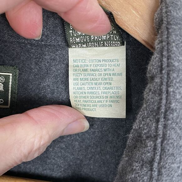 LL Bean Mens‎ Long Sleeve Chamois Shirt Size XXL Gray Gorpcore Classic Outdoors - Picture 3 of 7